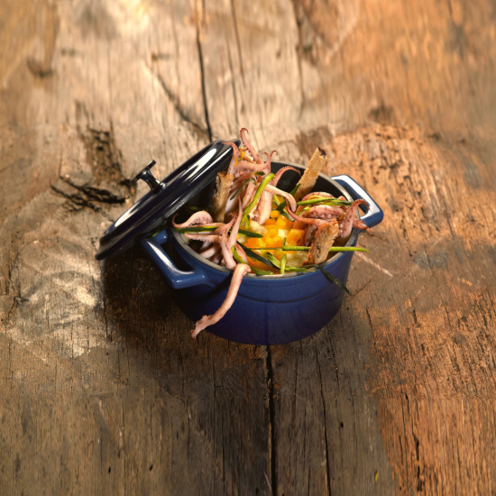 Saucepan, "Trendy" range, cast iron, 14 cm, blue - LAVA brand
