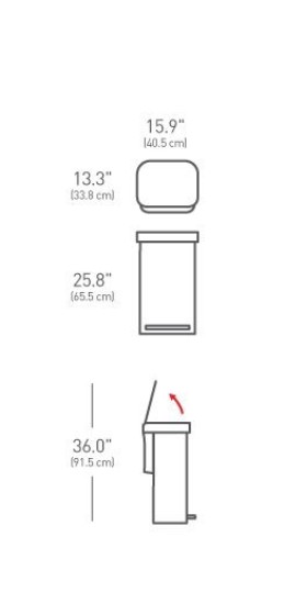 Pedaalemmer, 45 L, roestvrij staal - simplehuman