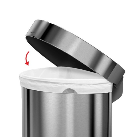 Pedaalemmer, 60 L, roestvrij staal - simplehuman