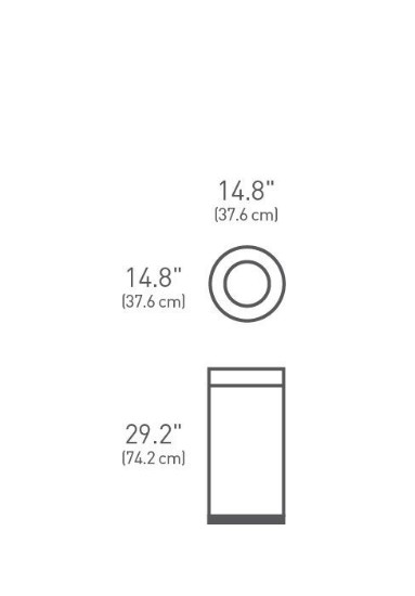 Trash can, 55 L, azzar li ma jissaddadx - marka "simplehuman".