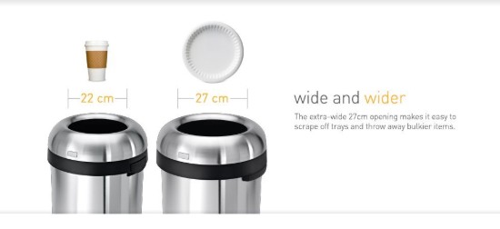Pattumiera, 80 L, acciaio inossidabile - simplehuman