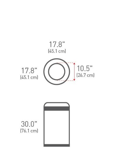 Pattumiera, 80 L, acciaio inossidabile - simplehuman