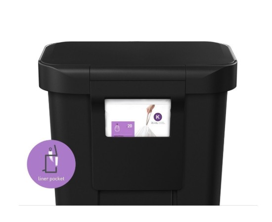 Pattumiera a pedale, 45 L, plastica - simplehuman