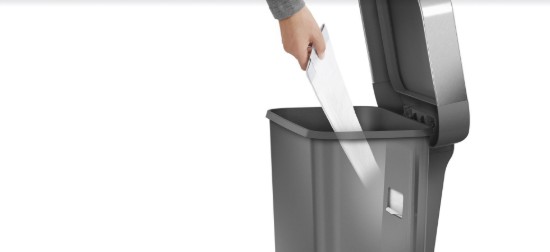 Pattumiera a pedale, 45 L, plastica - simplehuman
