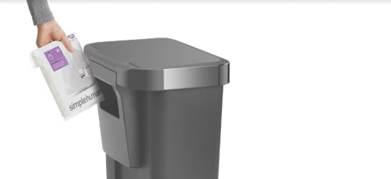 Pattumiera a pedale, 45 L, plastica - simplehuman