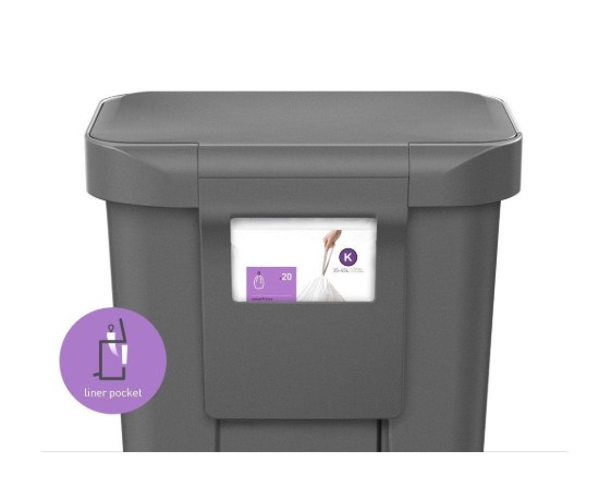 Pattumiera a pedale, 45 L, plastica - simplehuman