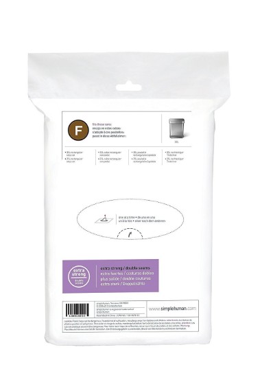 Müllbeutel, Code F, 25 L / 20 Stk., Kunststoff - simplehuman