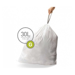 Sacchetti della spazzatura, codice G, 30 L / 20 pz, plastica - simplehuman