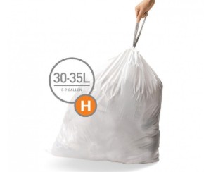 Sacchetti per rifiuti, codice H, 30-35 L / 20 pz., plastica - simplehuman