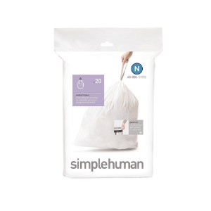 Sacchetti della spazzatura, codice N, 45-50 L / 20 pezzi, plastica - simplehuman