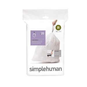 Vuilniszakken, code R, 10 L / 20 stuks, plastic - simplehuman