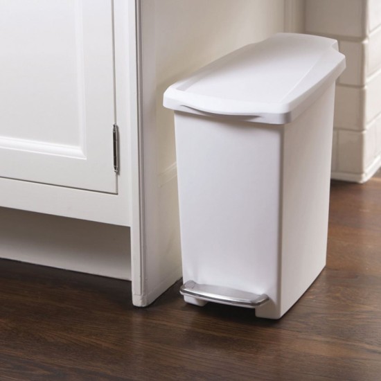 Pattumiera a pedale, 10 L, plastica - simplehuman