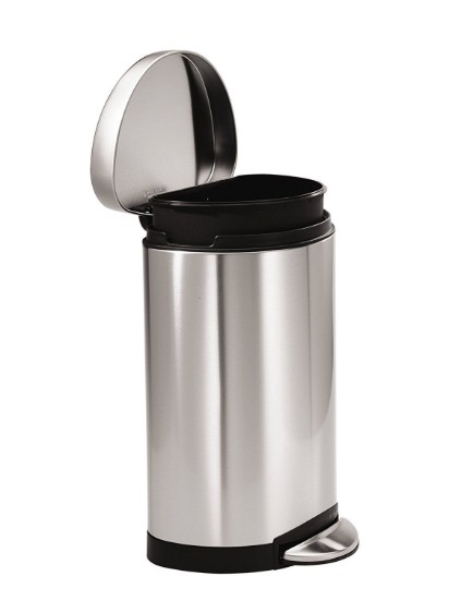Prullenbak met pedaal, halfrond, 10 L - simplehuman