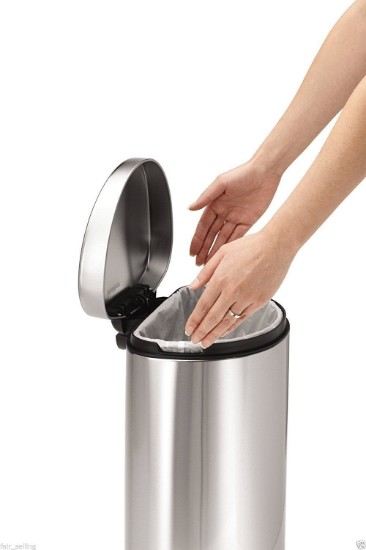 Prullenbak met pedaal, halfrond, 10 L - simplehuman