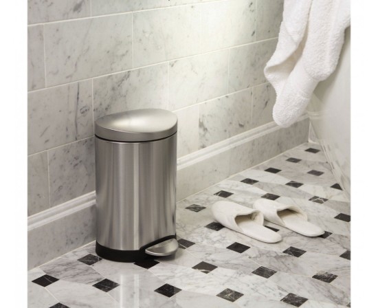 Prullenbak met pedaal, halfrond, 10 L - simplehuman