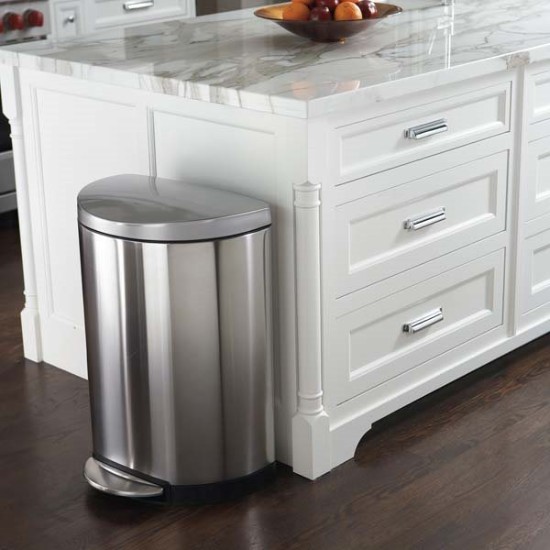 Prullenbak met pedaal, halfrond, 10 L - simplehuman