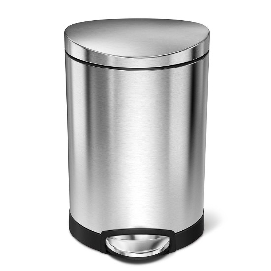 Pattumiera con pedale, 6 L, acciaio inossidabile - simplehuman