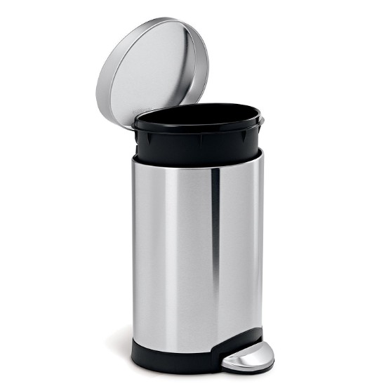 Pattumiera con pedale, 6 L, acciaio inossidabile - simplehuman