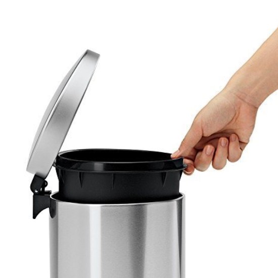 Pattumiera con pedale, 6 L, acciaio inossidabile - simplehuman