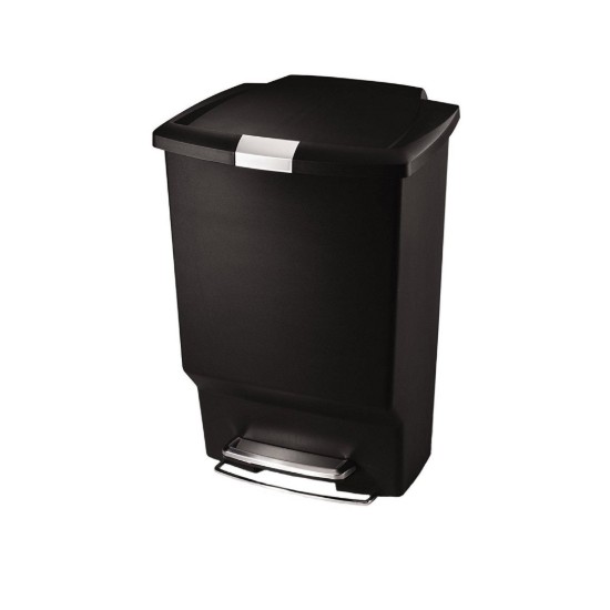 Skraldespand med pedal, 45 L, plastik, Sort - simplehuman
