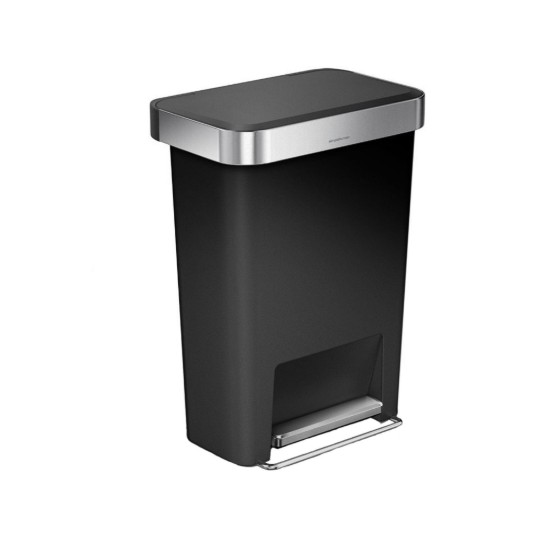 Pattumiera a pedale, 45 L, plastica - simplehuman