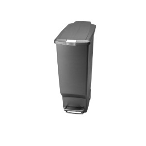 Prullenbak met pedaal, 40 L, kunststof, Grijs - simplehuman
