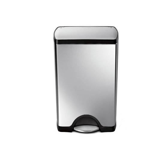Trash tal-pedali, 38 L, stainless steel - simplehuman