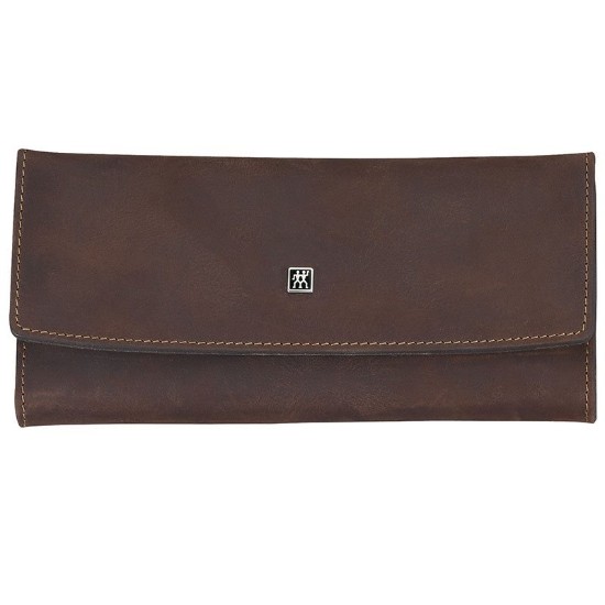 5-piece satin stainless steel set, brown leather case - Zwilling TWINOX