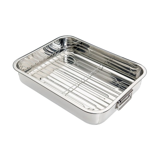 Edelstahltablett mit abnehmbarem Grill, 38 x 27,5 cm - von Kitchen Craft