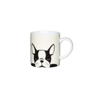 Tazzina espresso in porcellana, modello "French bulldog", 80 ml - di Kitchen Craft