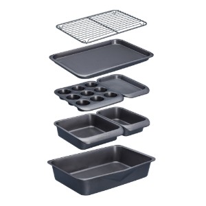 Set per la cottura 7 pezzi, 41 x 31 cm, acciaio al carbonio - di Kitchen Craft