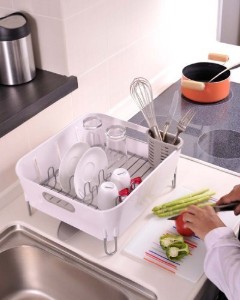 Scolapiatti, plastica, 37 × 32,6 × 17,2 cm - simplehuman