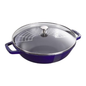 Wok pan, cast iron, 30cm, Dark Blue - Staub
