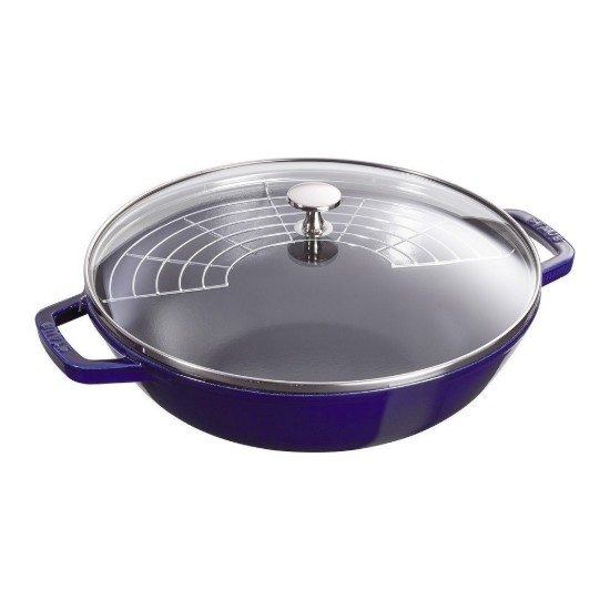 Padella wok, ghisa, 30cm, Dark Blue - Staub
