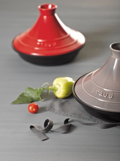 Tajine in ghisa con coperchio in ceramica, 28 cm, Cherry - Staub 