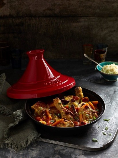 Tajine in ghisa con coperchio in ceramica, 28 cm, Cherry - Staub 