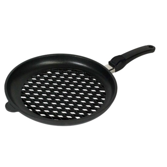 Grillpan, geperforeerd, aluminium, 32 cm - AMT Gastroguss