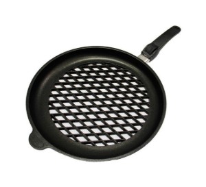Grillpan, geperforeerd, aluminium, 32 cm - AMT Gastroguss
