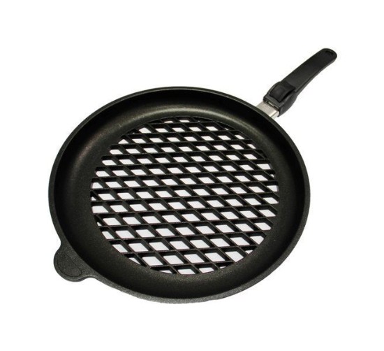 Grillpan, geperforeerd, aluminium, 32 cm - AMT Gastroguss