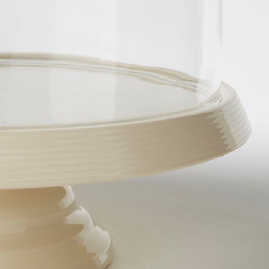 Serving platter with glass lid, 29 x 25 cm - Kitchen Craft