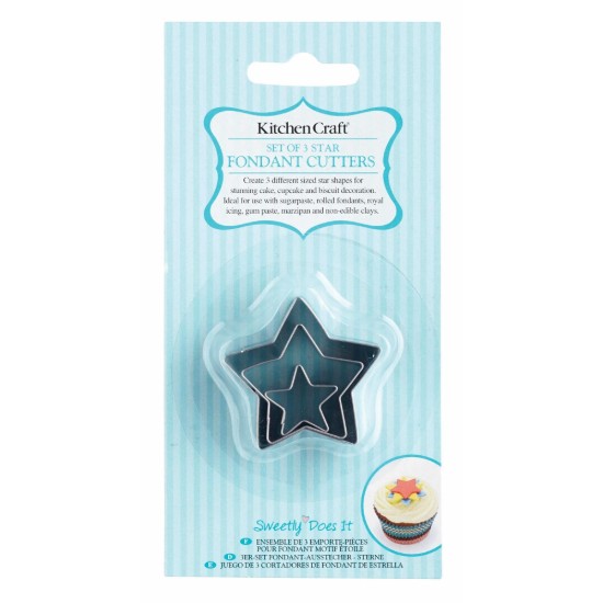 Set van 3 bakvormen om te decoreren met marsepein - van Kitchen Craft