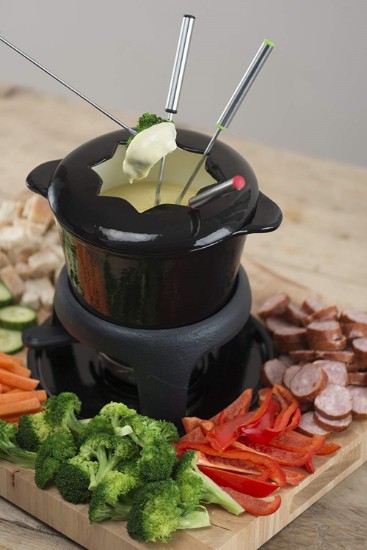 Set per fonduta da 8 pezzi, realizzato in ghisa smaltata - di Kitchen Craft