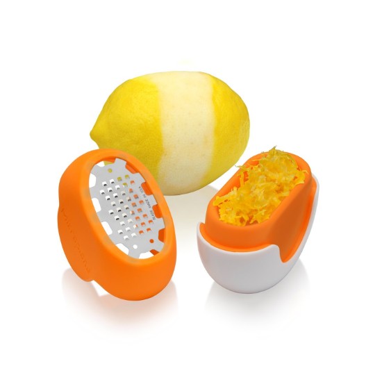 "Flexi Zesti" citrusrasp, roestvrij staal, oranje kleur - Microplane
