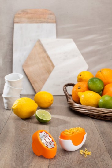 "Flexi Zesti" citrusrasp, roestvrij staal, oranje kleur - Microplane
