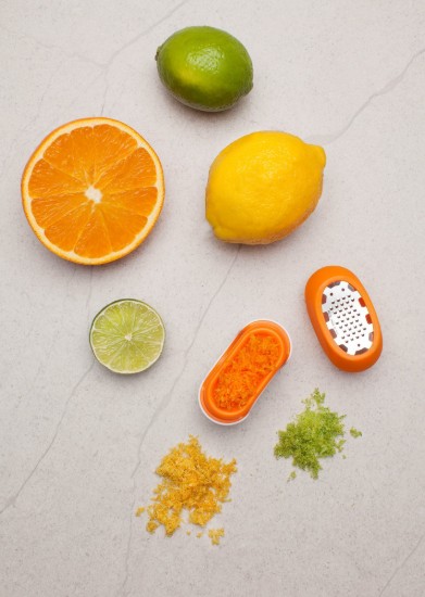 "Flexi Zesti" citrusrasp, roestvrij staal, oranje kleur - Microplane