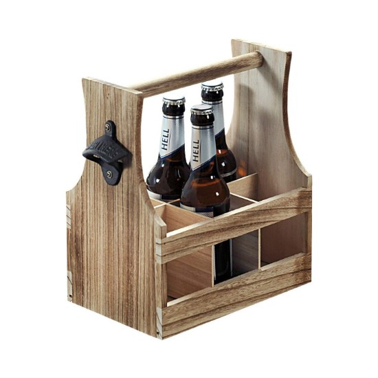 Bierfles draagkist, paulowniahout - Kesper