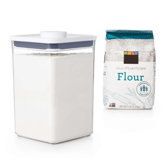 Square food container, plastic, 16 x 16 x 24 cm, 4.2 L - OXO