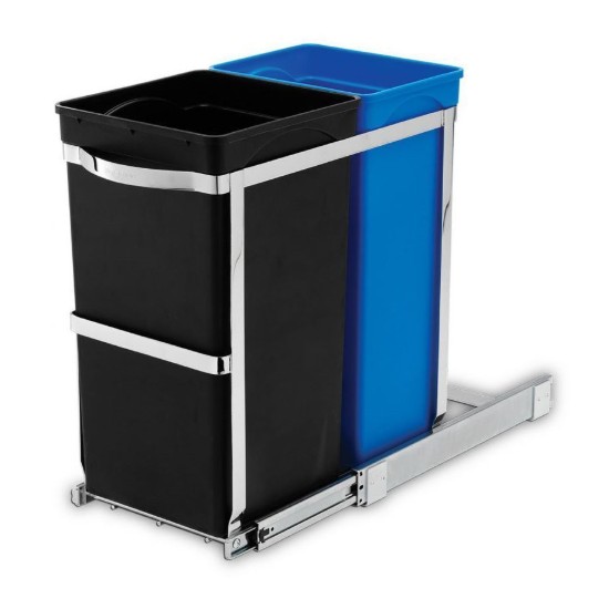 Pattumiera a scomparsa a due scomparti, 35 L - simplehuman
