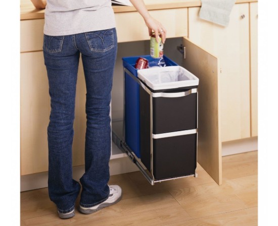 Pattumiera a scomparsa a due scomparti, 35 L - simplehuman