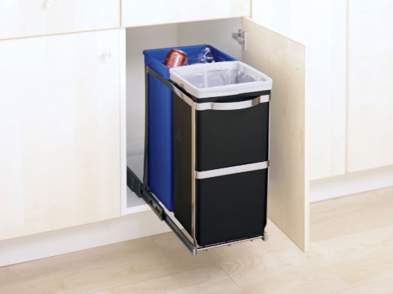 Pattumiera a scomparsa a due scomparti, 35 L - simplehuman